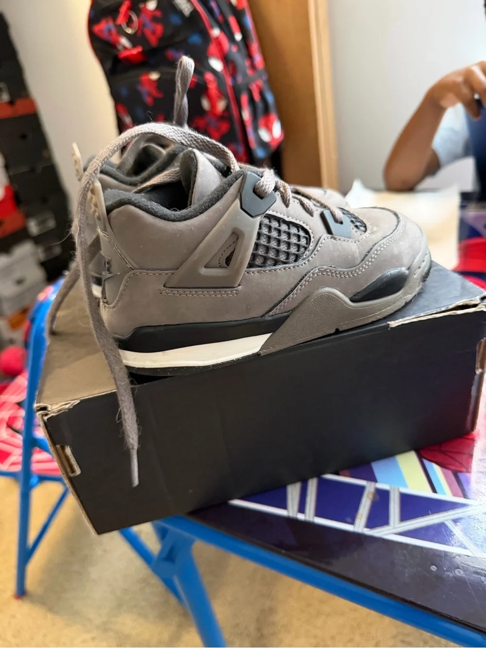 Kids Neutral Gray Athletic Sneakers
